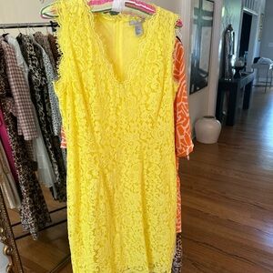 H&M yellow 🍋 lace dress size M